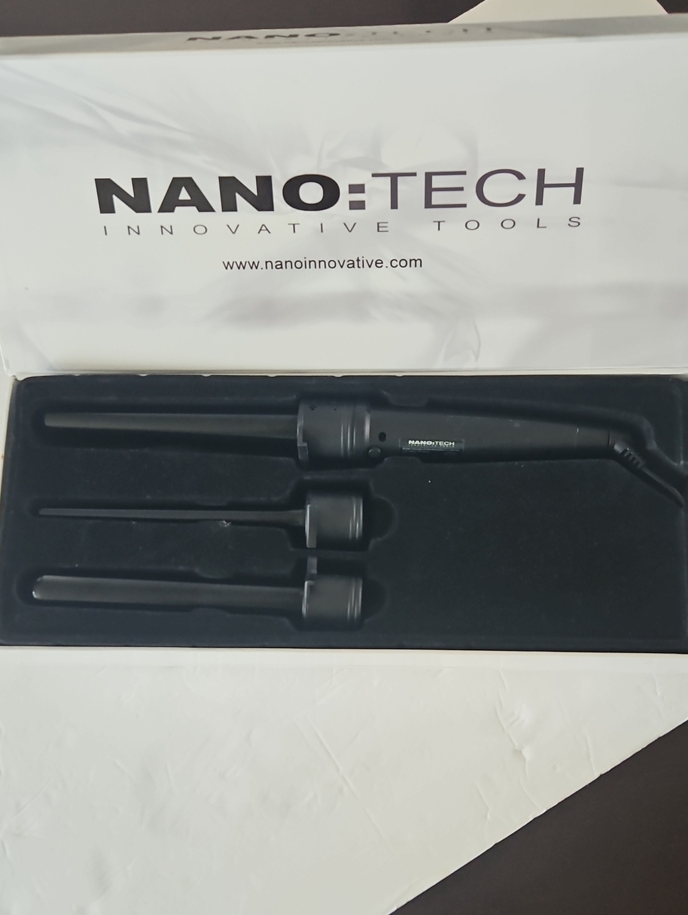 Black 3-Piece Interchangeable Curling Wand Set